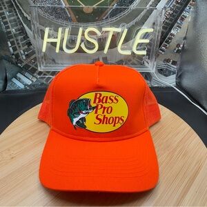 Bass Pro Shops Orange Mesh Trucker Hat Snapback